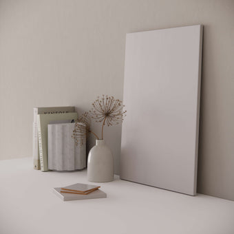 Mostra model drept, alb pudrat, 10x10 cm