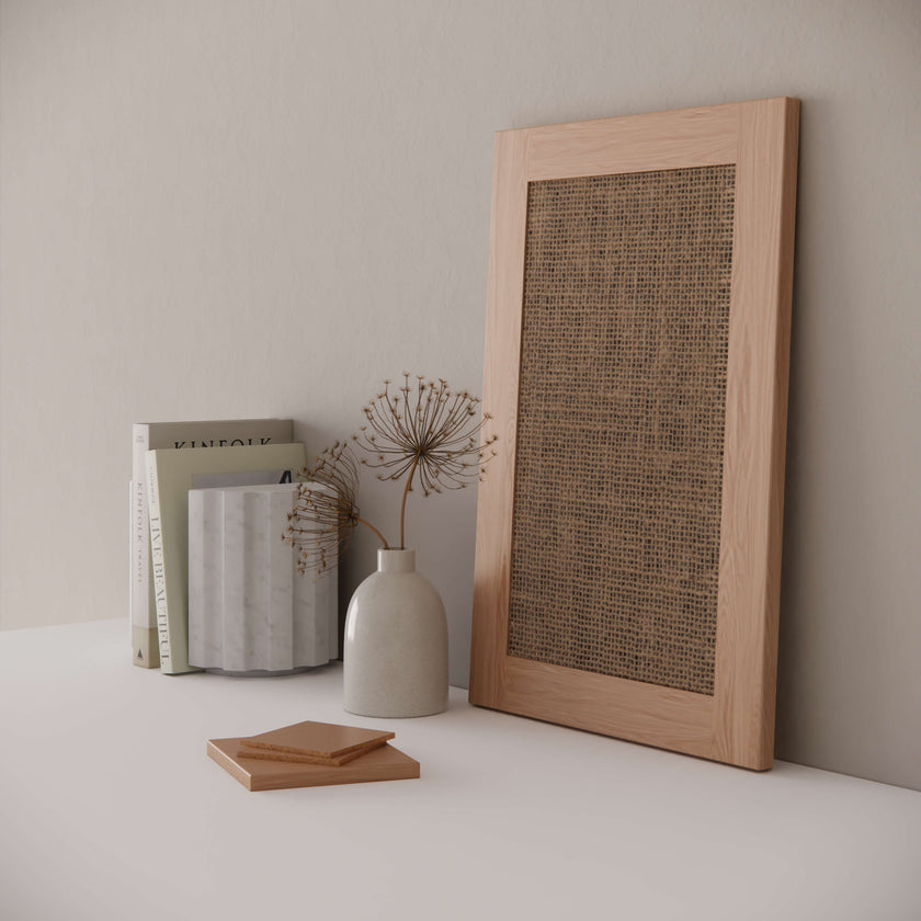 Front sertar, model rama textil, stejar, 60x38 cm
