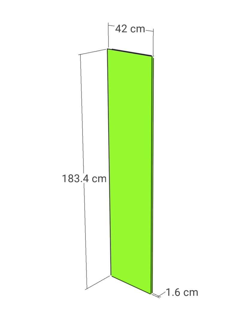 Panou, model drept, stejar honey, 42x183 cm