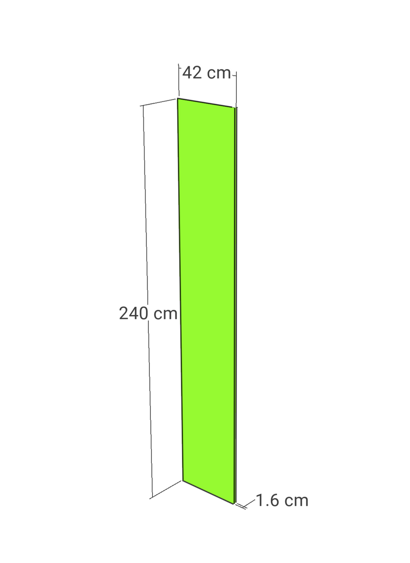 Panou, model drept, stejar honey, 42x240 cm