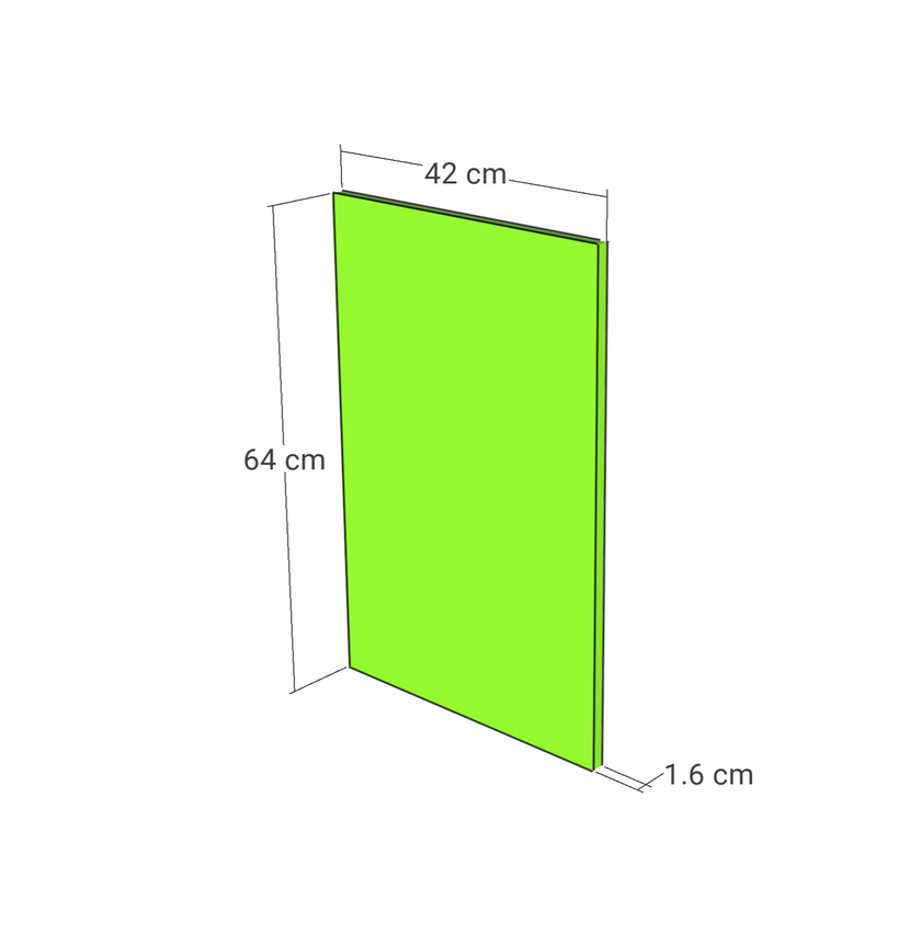 Panou model drept, stejar, 42x64 cm